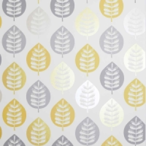 Wilko  Arthouse Opera Amira Leaf Metallic Wallpaper Ochre