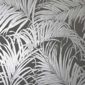 Wilko  Arthouse Palm Gunmetal Grey Wallpaper