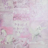 Wilko  Arthouse Pandoras Unicorn Dream Wallpaper Pink