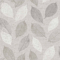 Wilko  Arthouse Linen Leaf Grey Wallpaper