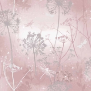 Wilko  Arthouse Damselfly Blush Wallpaper