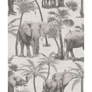 Wilko  Arthouse Wallpaper Elephant Grove Charcoal