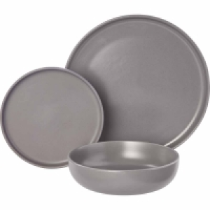 Wilko  Wilko Grey Speckled Dinner Set 12 Piece