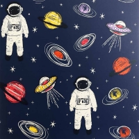 Wilko  Arthouse Spaceman Astronaut Space Planets Kids Wallpaper Nav