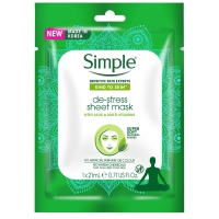 Wilko  Simple De-Stress Sheet Face Mask