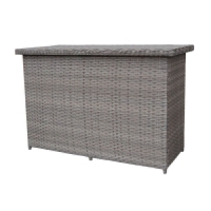 QDStores  Croft Cushion Storage Box - Grey Rattan