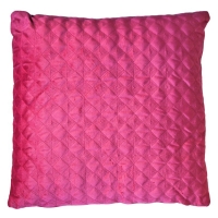 QDStores  Red Dim Out Embroided Velvet Style Cushion 45 x 45cm