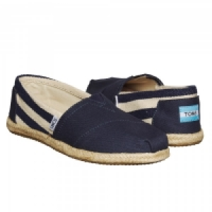 TOMS University Navy With White Stripe Womens