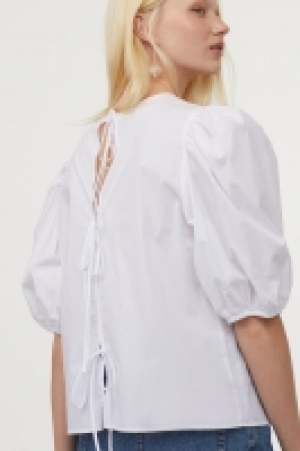 Puff-sleeved cotton blouse £5.00