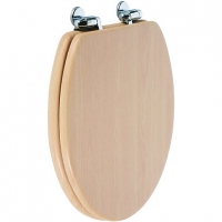 Wickes  Wickes Soft Close Toilet Seat - Beech Wood Effect