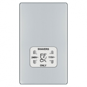 Wickes Screwless Flat Plate Dual Voltage Shaver Socket Polis £26.00