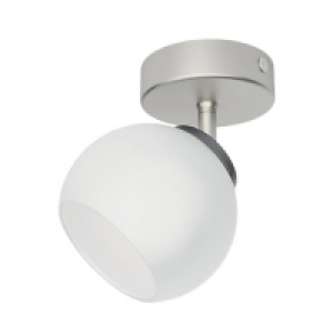 Wickes  Philips Balla Matt Chrome Frosted Glass Single LED Spotlight