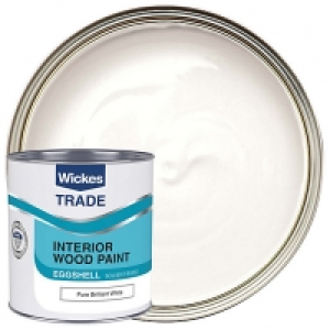 Wickes Trade Eggshell Paint - Pure Brilliant White 1L &pound;15.00