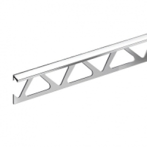 Homelux 12.5mm Metal Straight Edge Silver Effect Tile Trim &pound;1.00