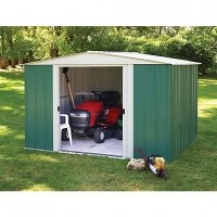 Wickes  Rowlinson 10 x 8 ft Large Metal Double Door Apex Shed withou