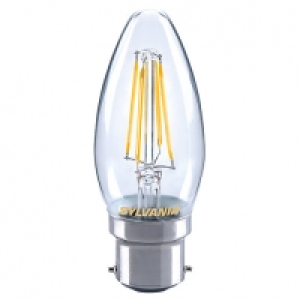 Sylvania LED Dimmable Filament Candle B22 Light Bulb - 40W