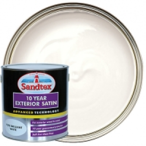 Sandtex 10 Year Exterior Satin Paint - Pure Brilliant White  £35.00