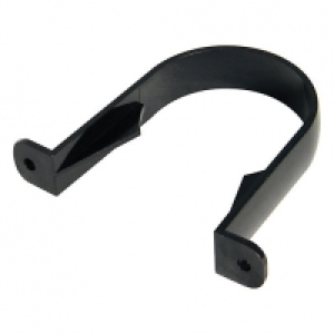 FloPlast RC1B Round Line Downpipe Pipe Clip - Black 68mm Pac