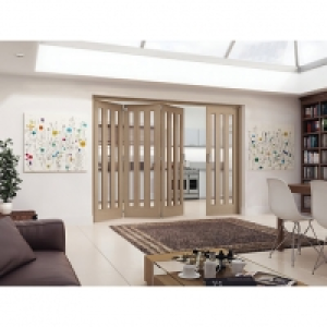 Jeld-Wen York Fully Glazed Oak 3 Lite Internal Bi-Fold 4 Doo