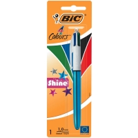 Wilko  Bic 4 Colours Shine Ballpoint Pen