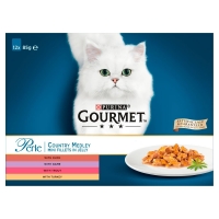 Wilko  Gourmet Perle Country Medley Mini Fillets in Jelly Cat Food 