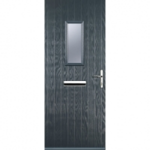 Euramax 1 Square Grey Left Hand Composite Door 880mm x 2100m