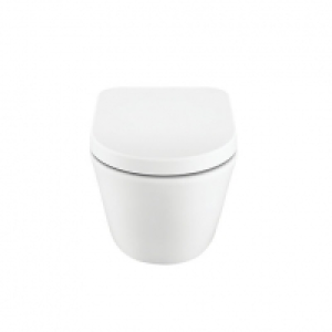 Wickes Vieste Wall Hung Toilet Pan with Soft Close Toilet Se