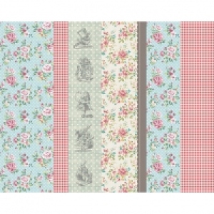 ohpopsi Alice in Wonderland Gingham Wall Mural - L 3m (W) x