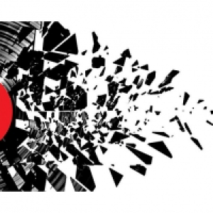 ohpopsi Smashed Vinyl Record Wall Mural - L 3m (W) x 2.4m (H