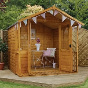 Wickes  Mercia 7 x 7 ft Traditional Double Door Summerhouse with Ver