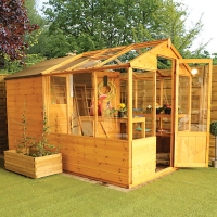 Wickes  Mercia 10 x 6 ft Traditional Apex Greenhouse Combi Shed with