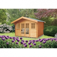 Wickes  Shire 12 x 10 ft Clipstone Double Door Log Cabin with Openin