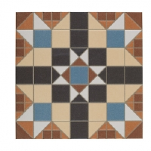 Wickes Dorset Marron Patterned Ceramic Tile 316 x 316mm Samp
