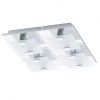 Wickes  Eglo Vicaro LED Chrome 4 Lamp Square Flush Wall & Ceiling Li