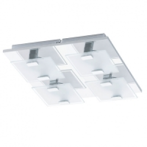 Eglo Vicaro LED Chrome 4 Lamp Square Flush Wall & Ceiling Li &pound;94.00