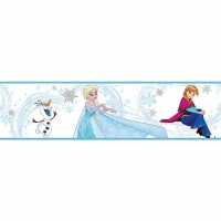 Wickes  Frozen Ice Blue Anna & Elsa Multicoloured Decorative Border 