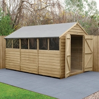 Wickes  Forest Garden 12 x 8 ft Large Apex Overlap Pressure Treated 