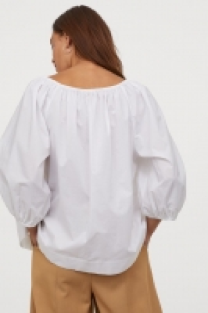 Puff-sleeved cotton blouse £4.00