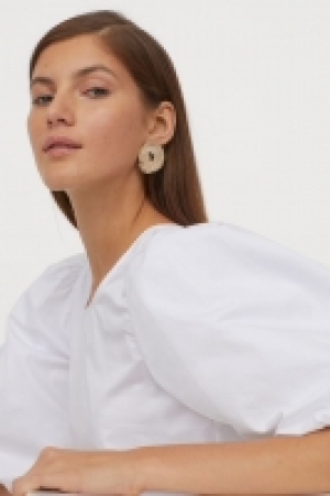 Puff-sleeved cotton blouse £6.00