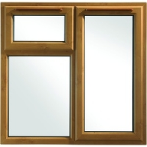 Oak PVCu Window RH Side and Top Hung