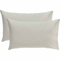 Wilko  Wilko 100% Cotton Parchment Housewife Pillowcases 2 pack