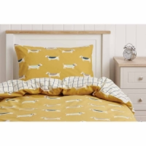 Wilko  Wilko Check Sausage Dog Duvet Single