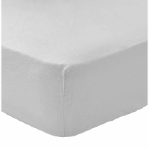 Wilko  Wilko Brushed Cotton Cream Double Fitted Sheet