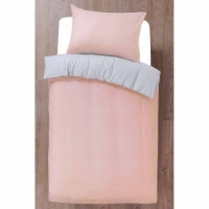 Wilko  Wilko Blush Grey Reversiblel Texure Duvet Set Single