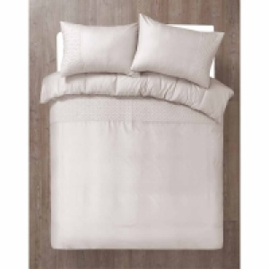 Wilko  Wilko Taupe Leaf Pinsonic Duvet Set Double