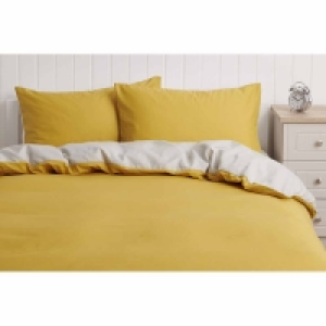 Wilko  Wilko Ochre Grey Reversible Duvet Double