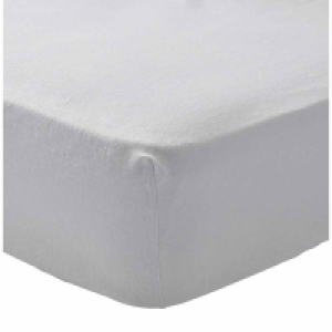 Wilko  Wilko 100% Brushed Cotton Silver Single Fitted Sheet