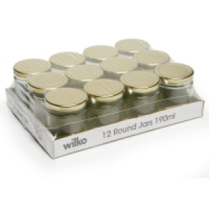 Wilko  Wilko 12 pack 190ml Twist Top Jar