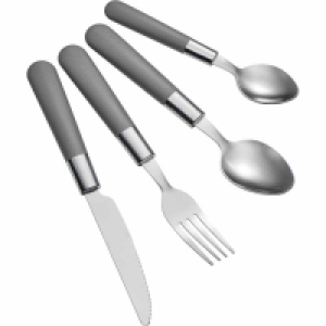 Wilko  Wilko Colour Play Cutlery Grey 16 Piece