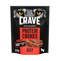 Wilko  CRAVE Protein Chunks with Beef Dog Food 55g